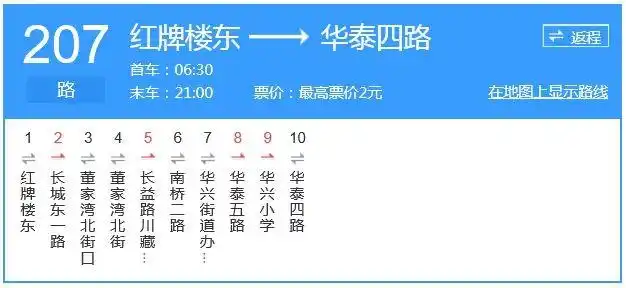 成都华阳207路公交车线路