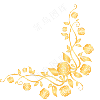 金色花边边框图片