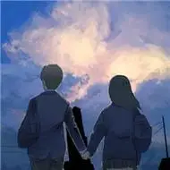 qq头像情侣背影牵手图片