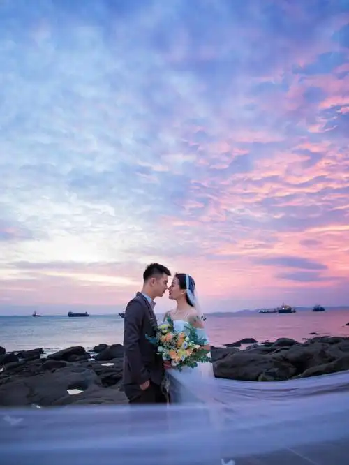 莆田婚纱照推荐90与海相拥,拍出满满电影感-风格92:  海景 梦幻