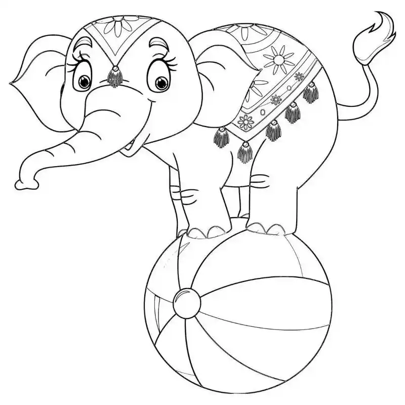 大象儿童画素材来喽