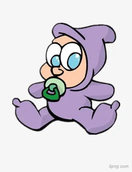 吃奶嘴的婴儿png素材透明免抠图片-其他元素