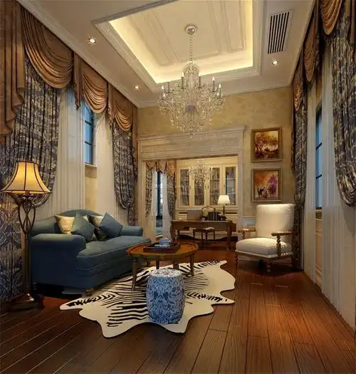 欧式古典风格休闲区布置装修效果图片