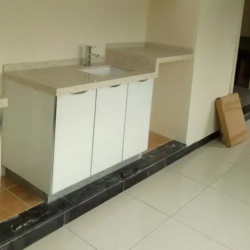 简约现代中式浴室柜石英石台面 整体洗漱大理石卫浴柜组合