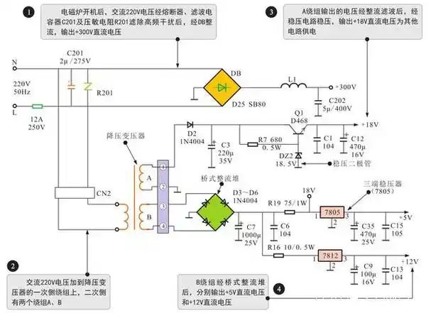 电磁炉电路的识图与检测方法