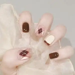 假指甲美甲贴纸防水图片