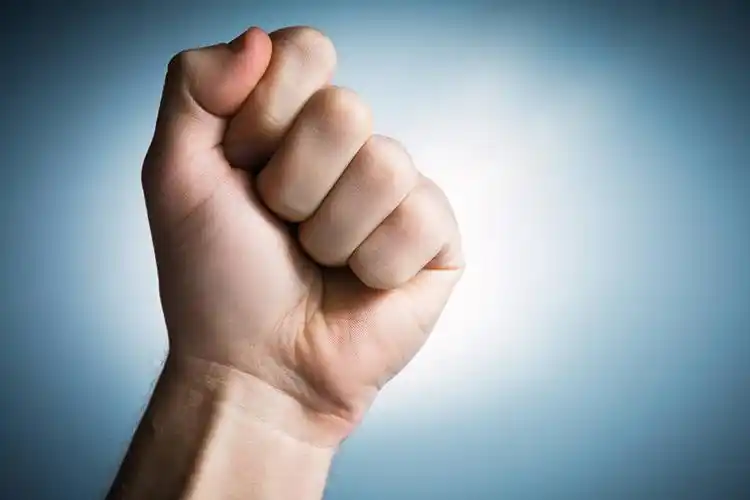 团结握拳图片