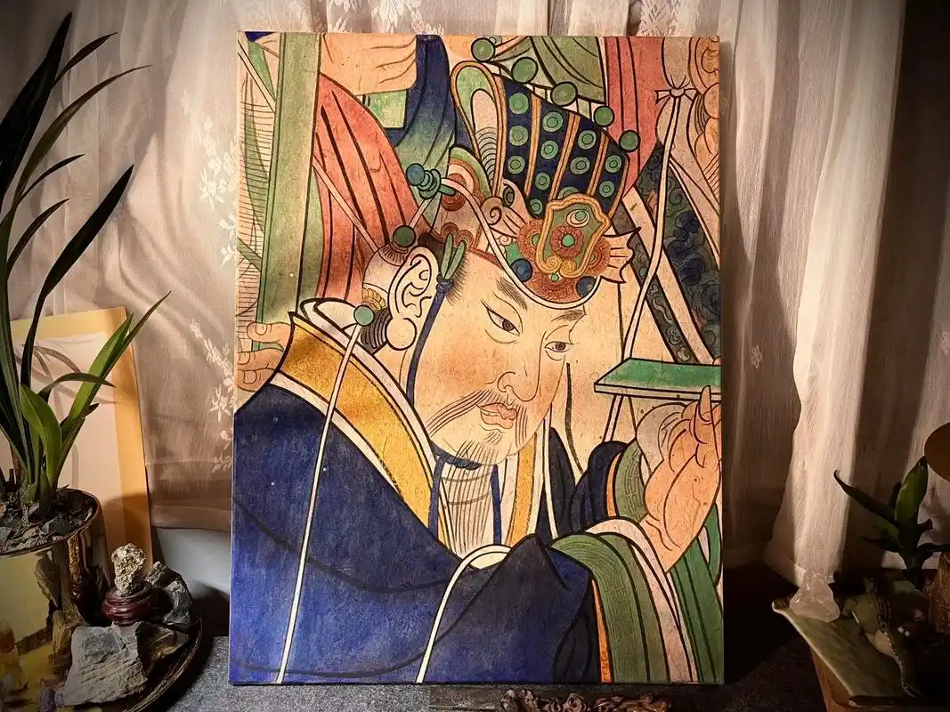 绘画过程分享 #壁画 #让文物抖起来 #永乐宫壁画 #朝元 - 抖音