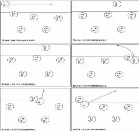 1,就是一个二传,一个接应,两个主攻,两个副攻,一个自由人打4.