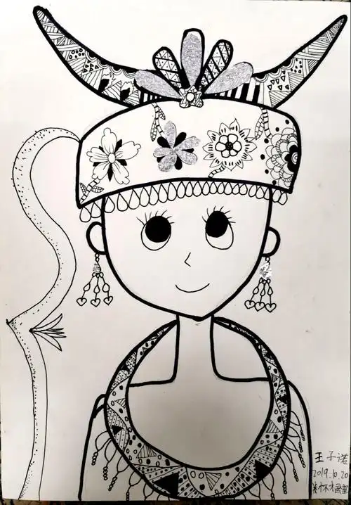 怀才画室～10.19/20日创想基础班作品‖苗族银饰