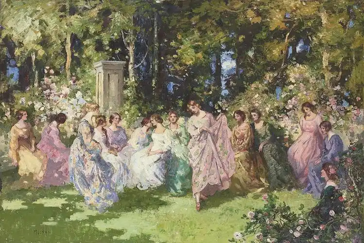 一分钟艺术赏维多利亚时期的花园什么样看这位画家的作品就知道