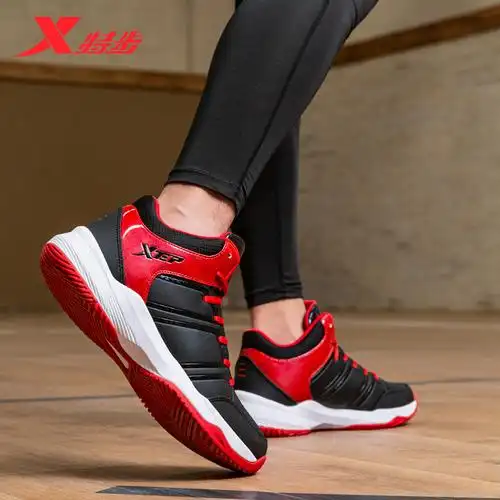 特步篮球球鞋毒液高帮男鞋2021秋冬新款回弹篮球鞋