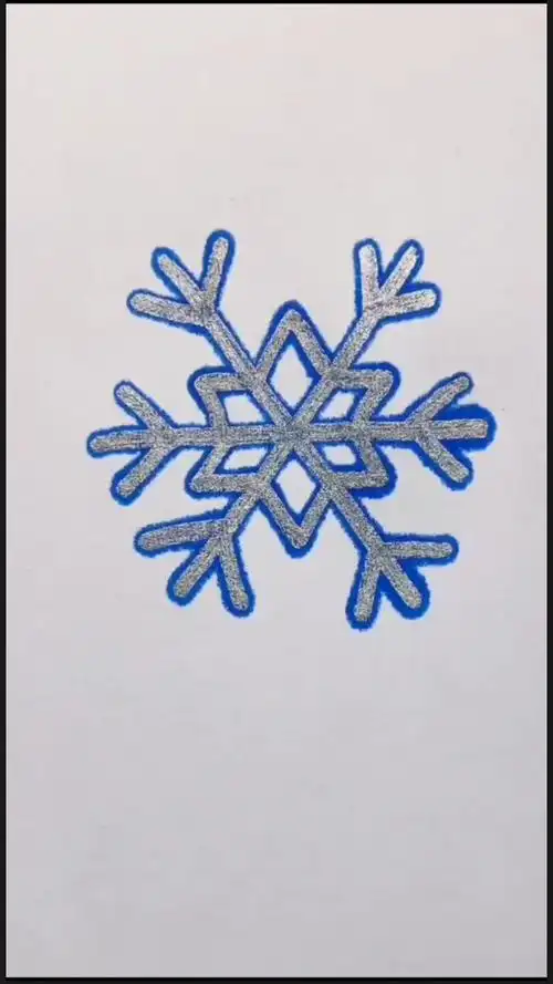 简笔画李点点简笔画雪花这样画超美