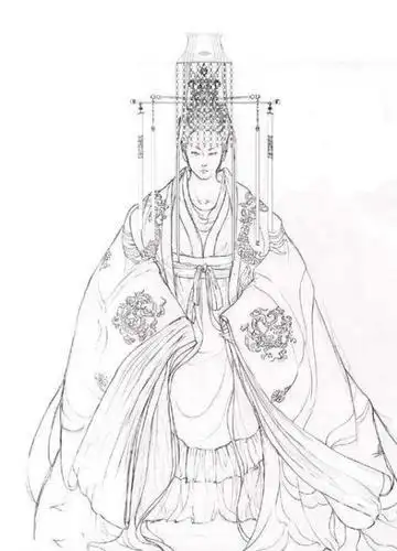 古装漫画武则天简笔画