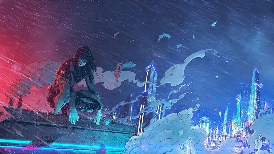 有哪些雨天的动漫电脑壁纸