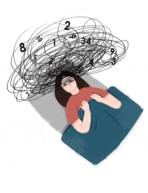 心肾阴虚导致的失眠,可见心烦失眠入睡困难,心悸不安,头晕耳鸣,腰膝