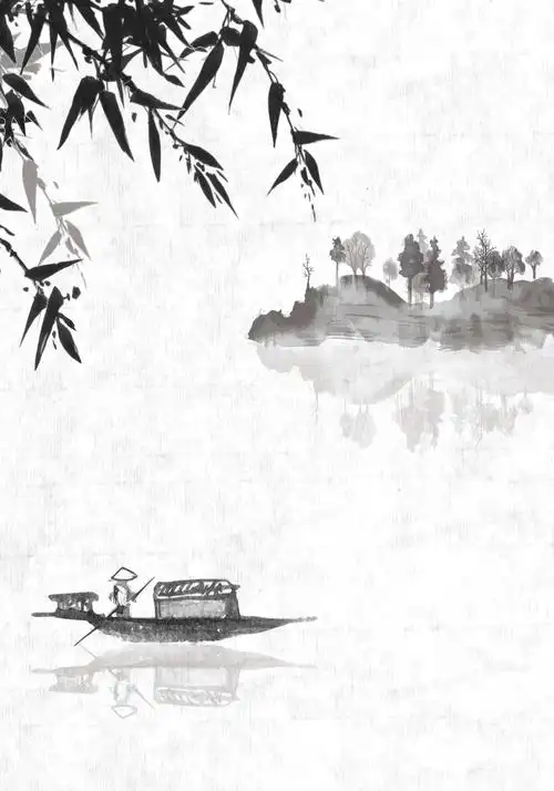 水墨山林背景模版