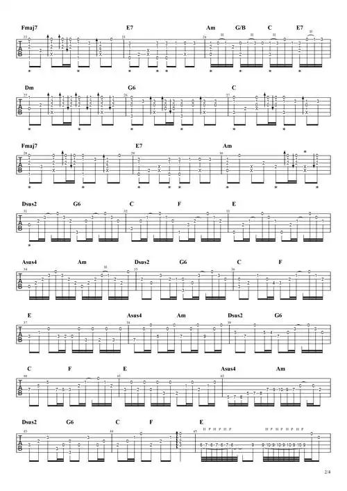 冷雨夜指弹谱beyond吉他独奏谱指弹吉他演示视频