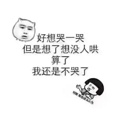 好想哭一哭 但是想了但没人哄 算了 我还是不哭了