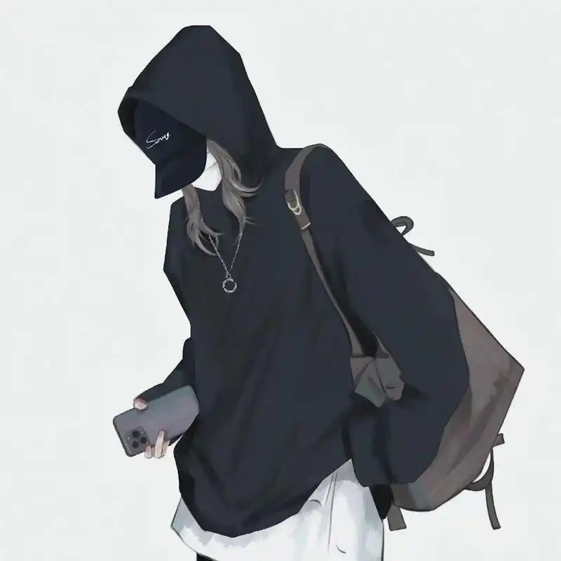 女生头像戴口罩侧脸图片