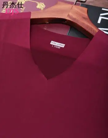 冰丝无痕v领无袖背心爽滑速干纯色修身宽肩薄款打底砍袖背心 酒红色