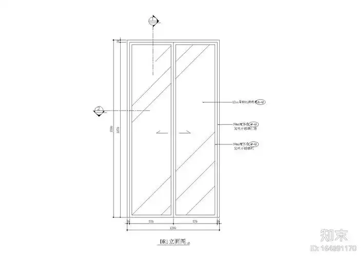 推拉门施工图下载