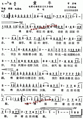 童年(《路边吉它队》插曲)简谱歌谱 下载