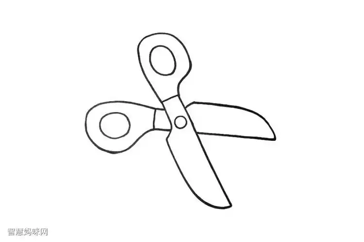 简单的剪刀怎么画-图2简单的剪刀怎么画-图1简笔画作品完成图