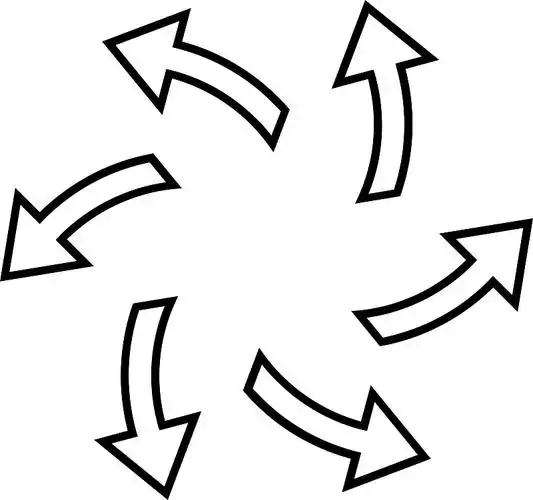 离心箭头轮廓图标图片