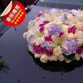 60大田县冯玮网店淘宝成都新款婚庆结17婚韩式主婚车装饰车头花套装