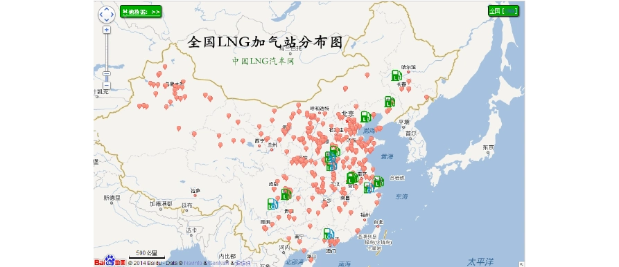 全国lng加气站分布图(各地区可编辑)
