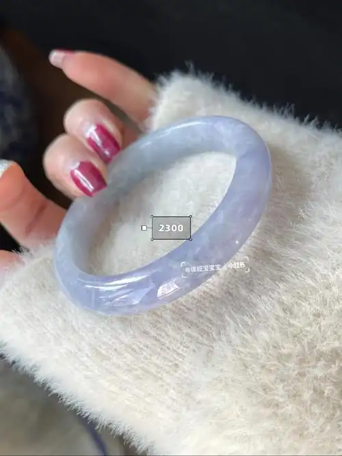 白菜价的冰渣水晶底浓紫手镯