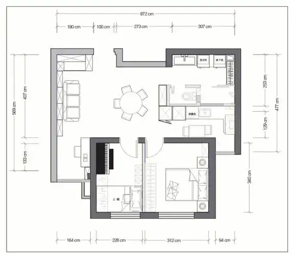 52平米小户型已经忘了第几个方案了
