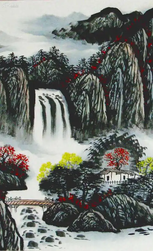 江风国画大六尺山水《藏风聚气》笔墨劲爽精微 淋漓畅快 韵味典雅