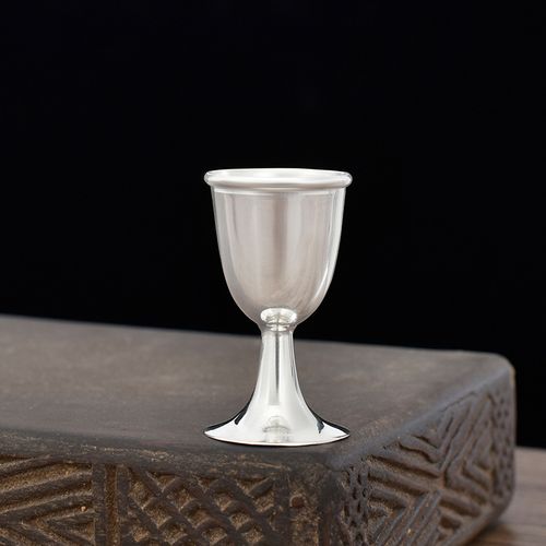 酒杯银器高脚杯婚礼一口家用烈酒白酒手工时代白酒杯