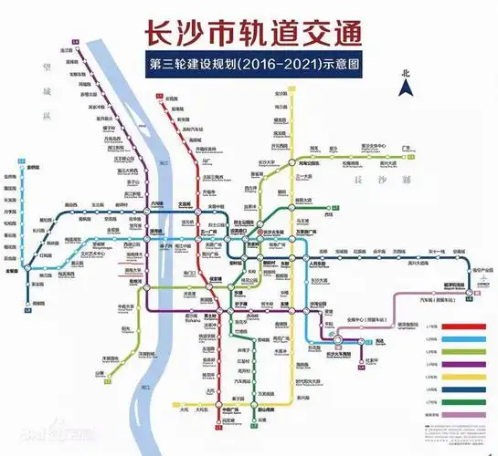 长沙地铁共开通了5条地铁总里程1612公里覆盖了六区一县