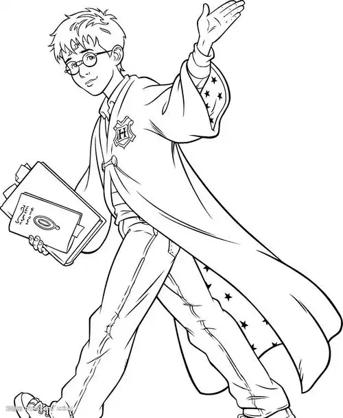 矢量线描哈利波特4图片