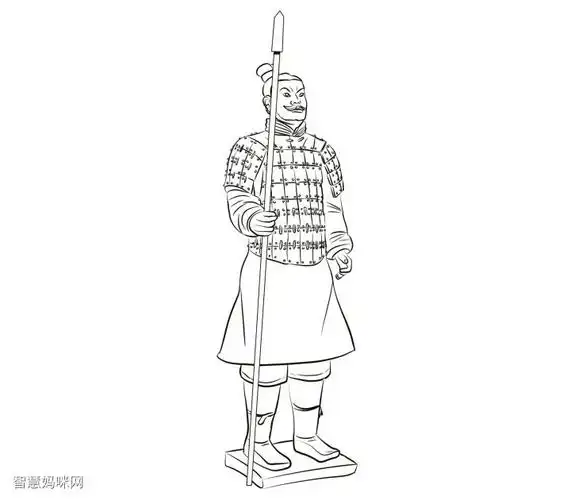 秦始皇兵马俑简笔画图片-图3