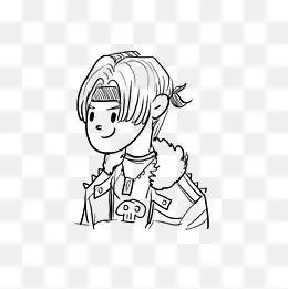 线条夸张漫画人物简笔画