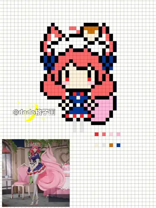 商用临摹拼豆刺绣等请在作品中标注原创@我#像素画  #拼豆  #王者荣耀