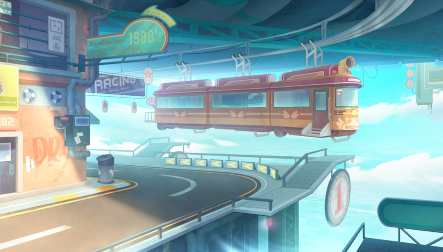 qq飞车第十张老街主题赛道聆风镇来袭