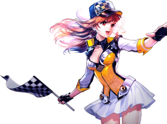 qq飞车手游角色原画欣赏,小橘子依旧靓丽无比!