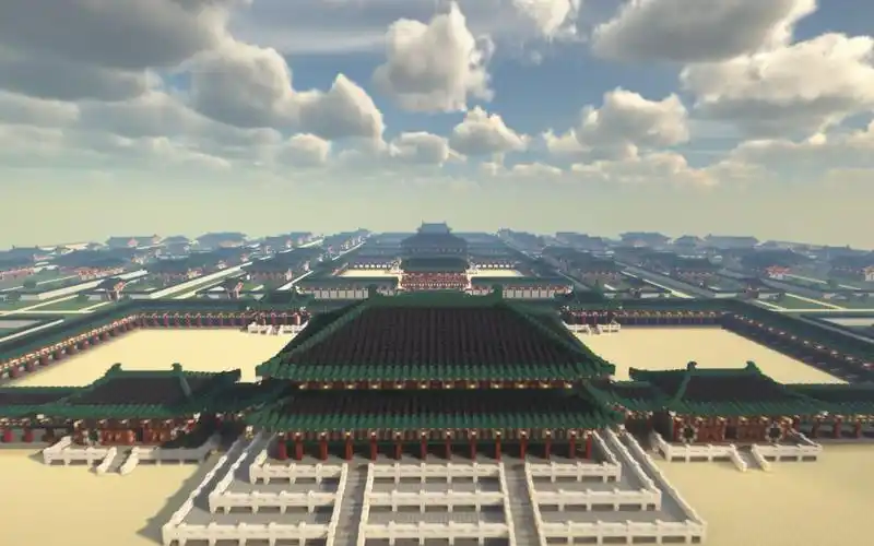 【唐风宫殿建筑展示—我的世界minecraft】以隋唐长安太极宫为蓝本