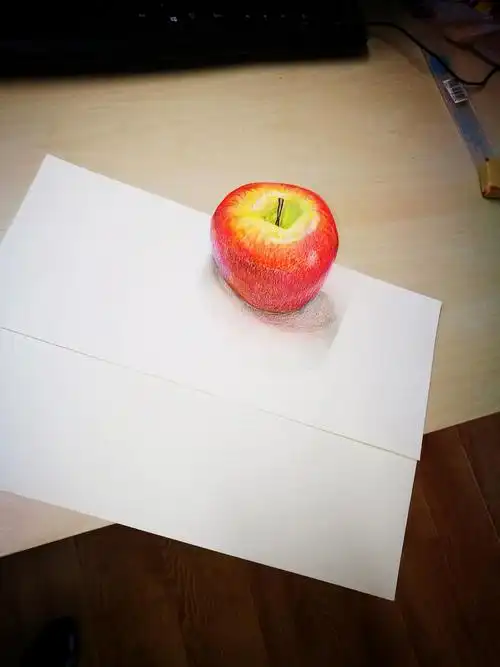 彩铅手绘 24色创造超写实立体风格苹果