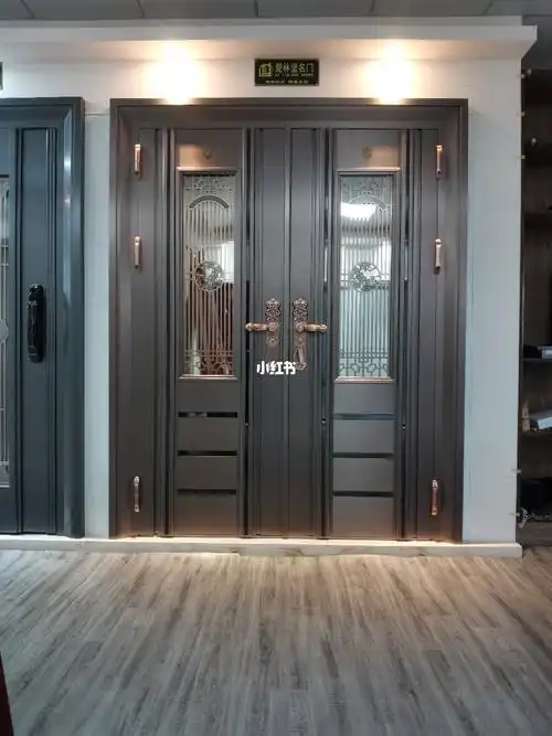 花开富贵喜上眉梢新款不锈钢入户双开大门