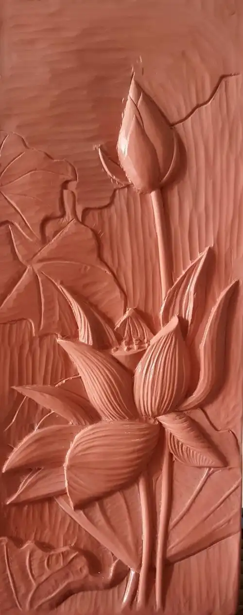 我的处女作 浮雕《醉鸟》 源自井源荷花摄影展