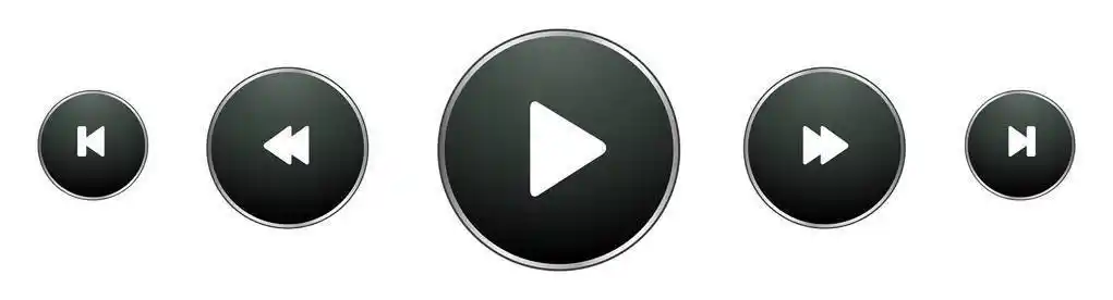 音乐播放器按钮股票向量照片