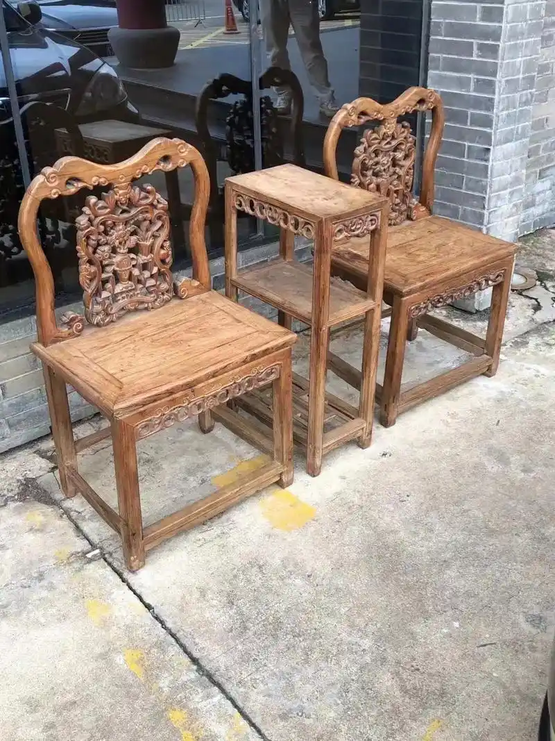 海南黄花梨清中期排椅三件套.十年前,您买别的家具 现在被称为 - 抖音