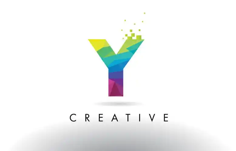 抽象矢量彩色渐变几何字母g标志设计