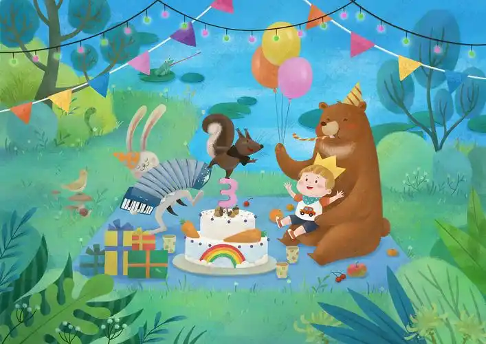 儿插| 森林聚会|插画|儿童插画|大海鸥工作室 - 原创作品 - 站酷